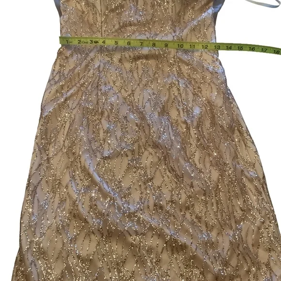 Dancing Queen Rose Gold Sequin Lace-Up Back Mini Dress | Size L | NWT - Picture 10 of 12